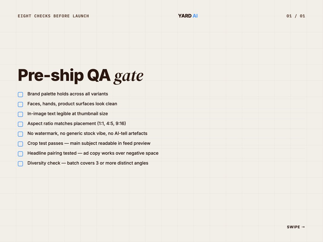 Pre-ship QA checklist for Freepik AI ad creatives before launch