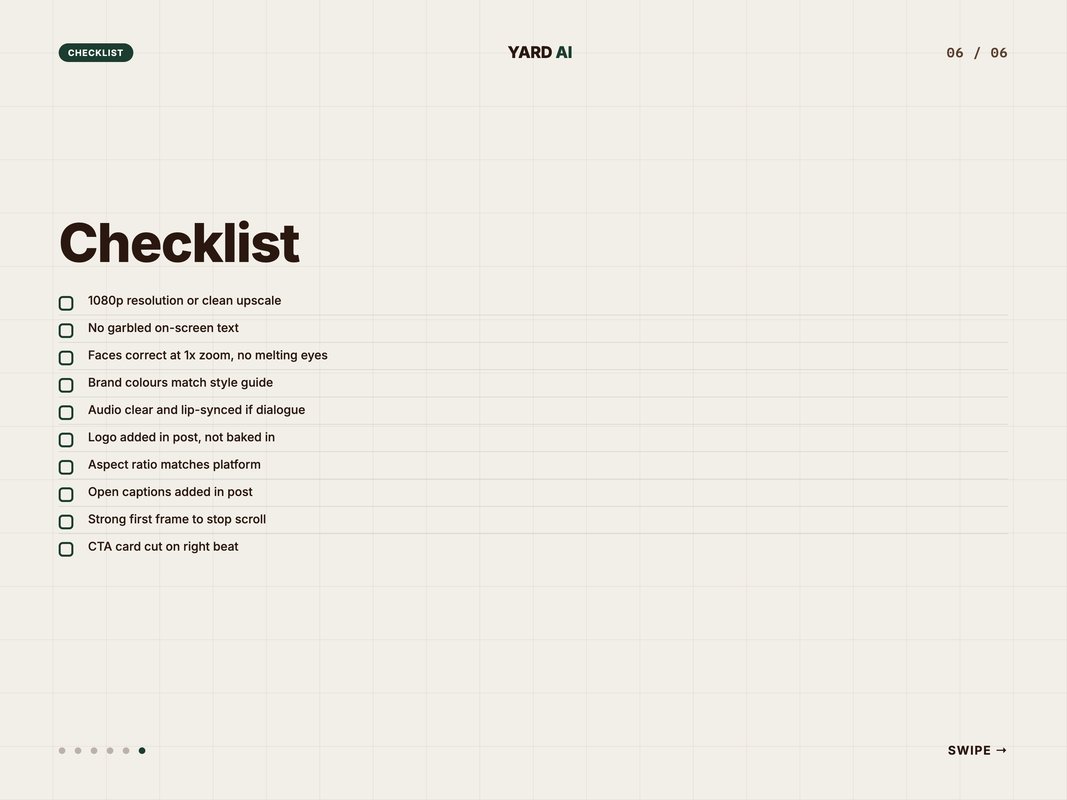 QA checklist for fal.ai video ads before shipping to Meta, TikTok, or YouTube