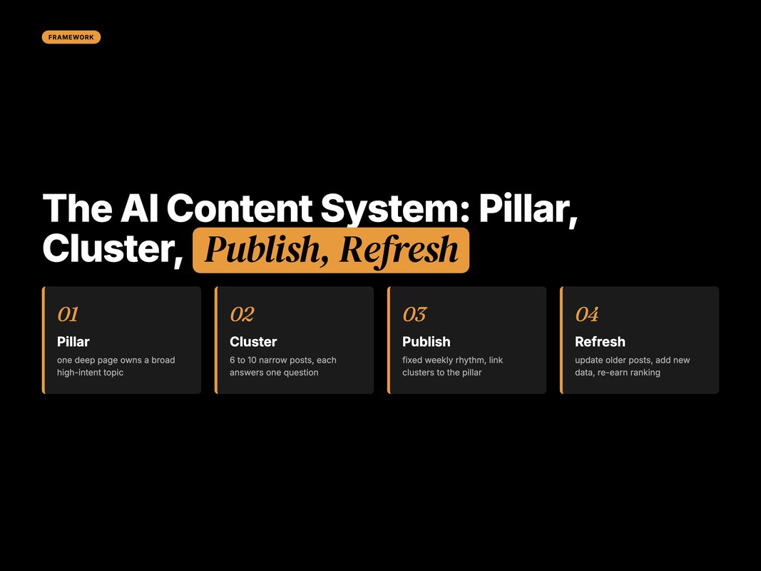 Framework diagram of the four-stage AI content system loop