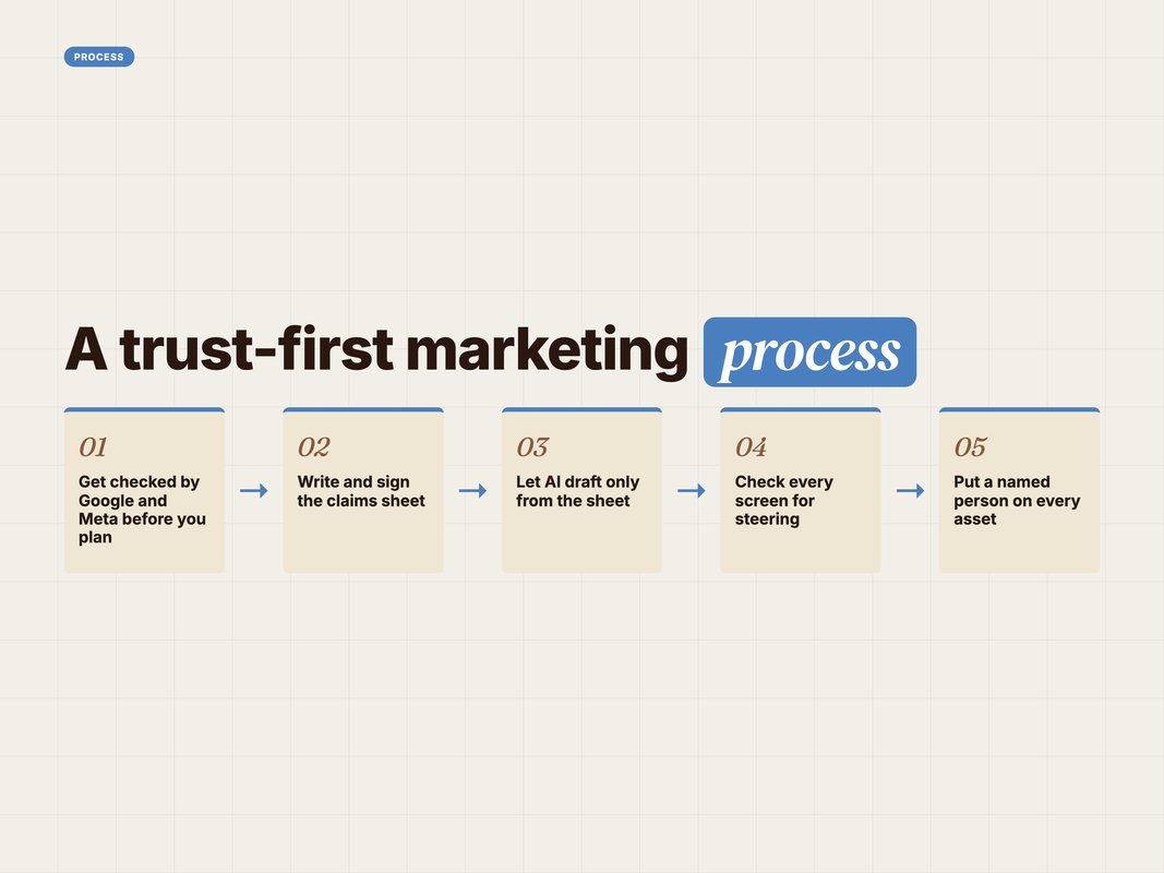 Process flow of the five-step trust-first fintech marketing process