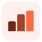 Magnet Minds Agency analytics result icon showcasing bar chart.