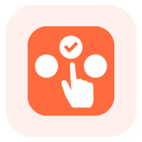 Magnet Minds Agency decision-making icon with checkmark in circle selection.