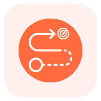 Magnet Minds Agency buyer journey path icon with target destination.