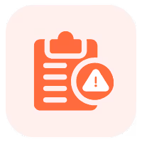 Magnet Minds Agency marketing risk management icon with checklist and alert symbol.