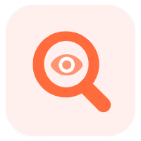 Magnet Minds Agency SEO keyword research icon with a magnifying glass.