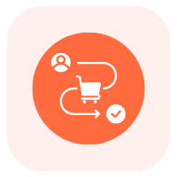 Corversion rate optimization icon for website purchases