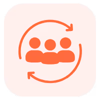 Customer journey icon for lead nurturing and automation