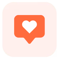 Social media engagement icon for community management services