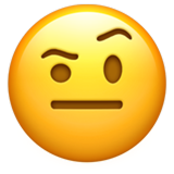 Confused face emoji reaction