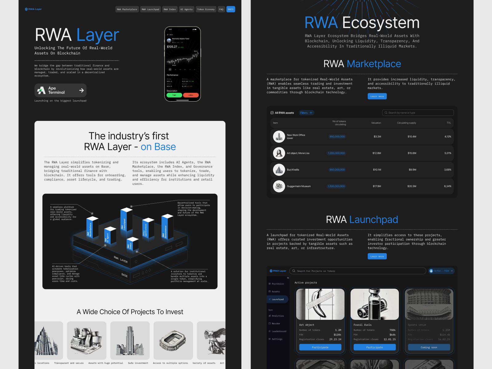 Homepage screens