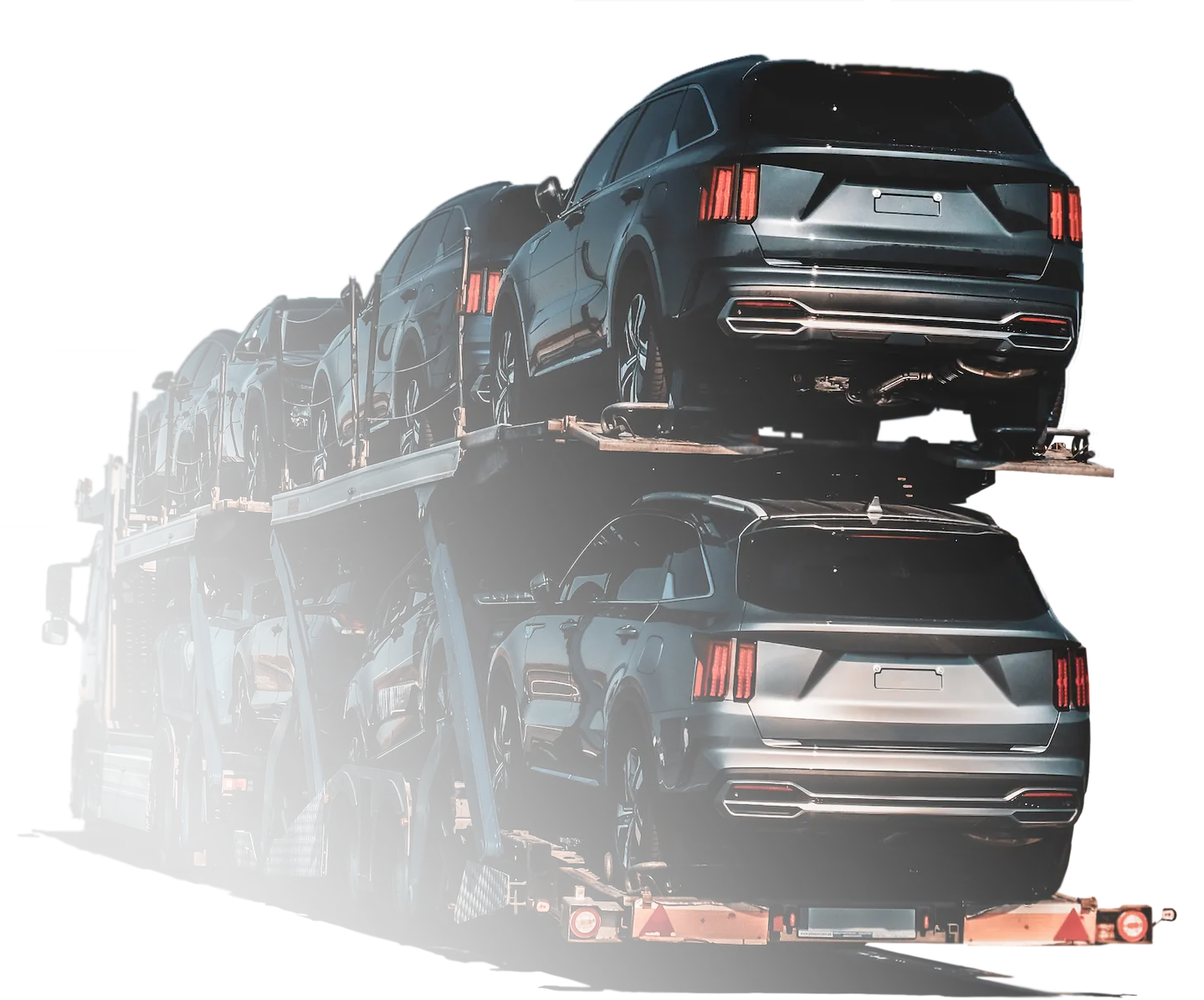 Sicherer Fahrzeugtransport mehrerer SUVs auf Autotranser in Deutschland