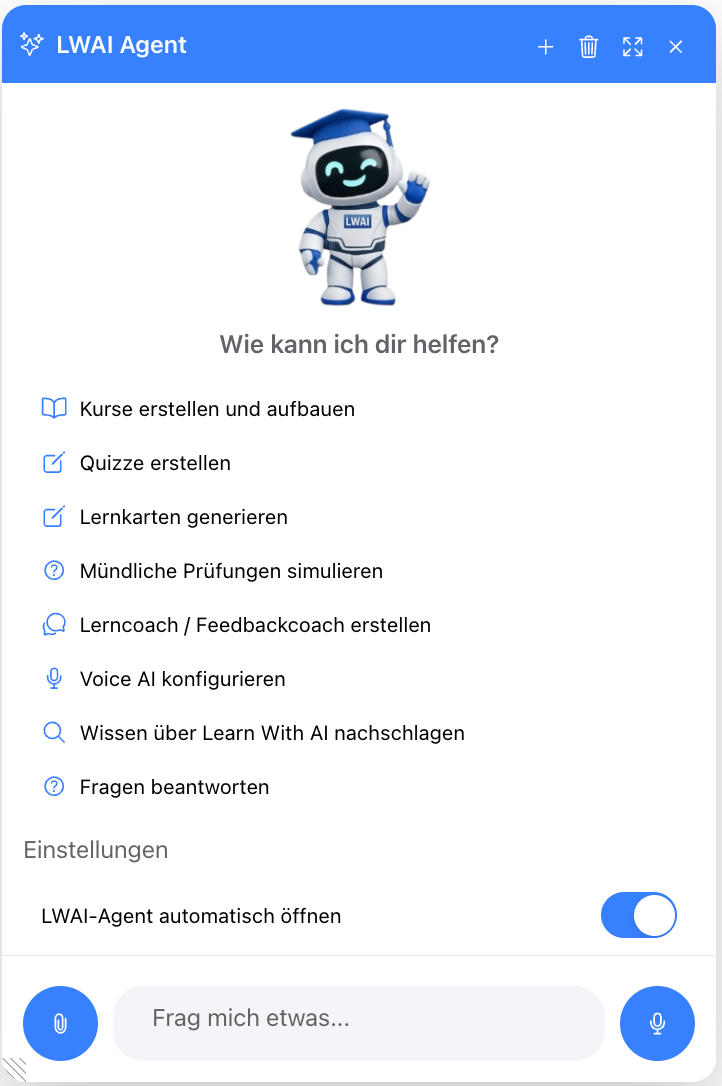 Der Learn With AI Agent: Dein KI-Assistent direkt in der Plattform