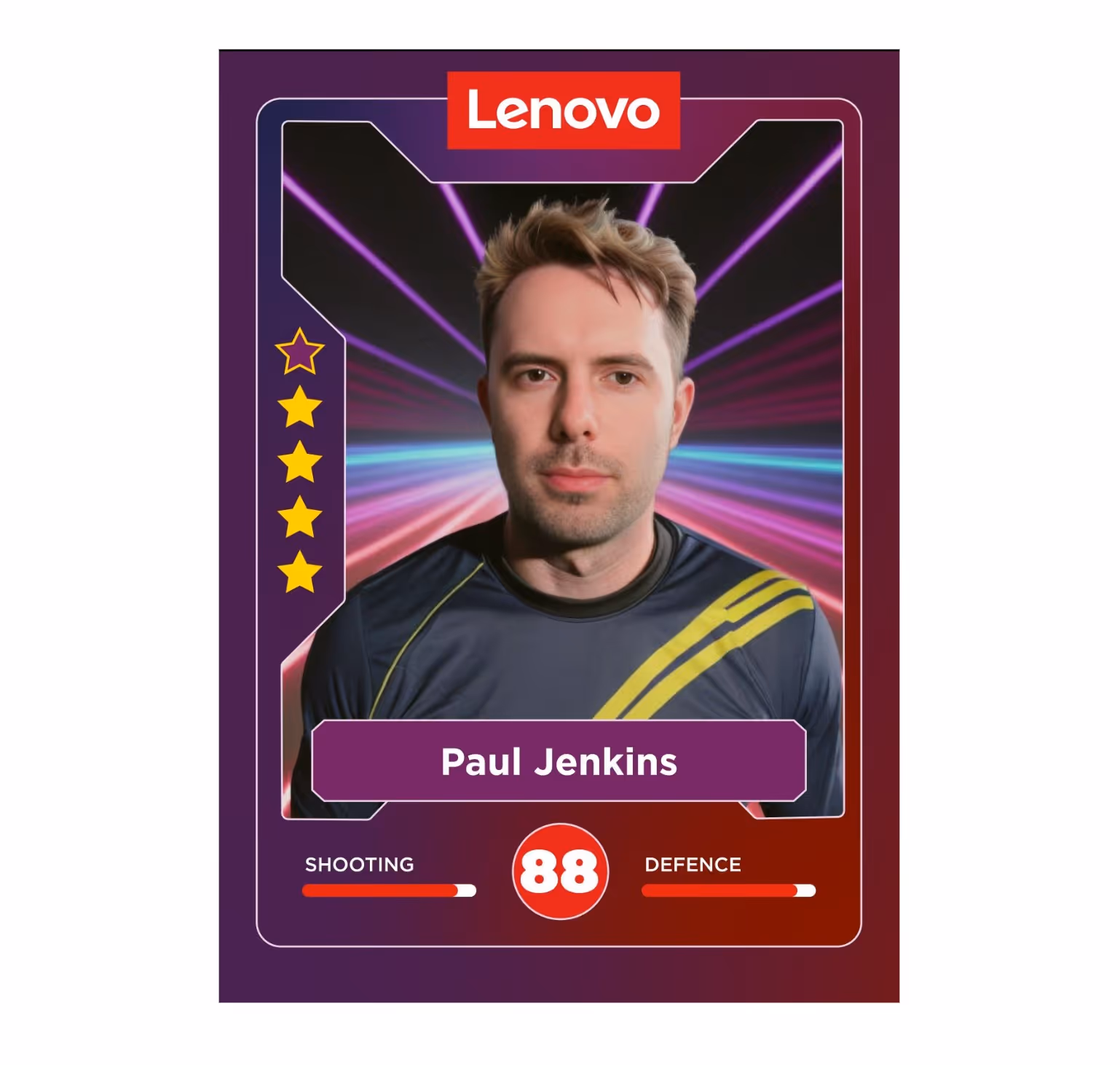 Custom AI Trading Card activation for Lenovo FIFA sponsorship event in London UK