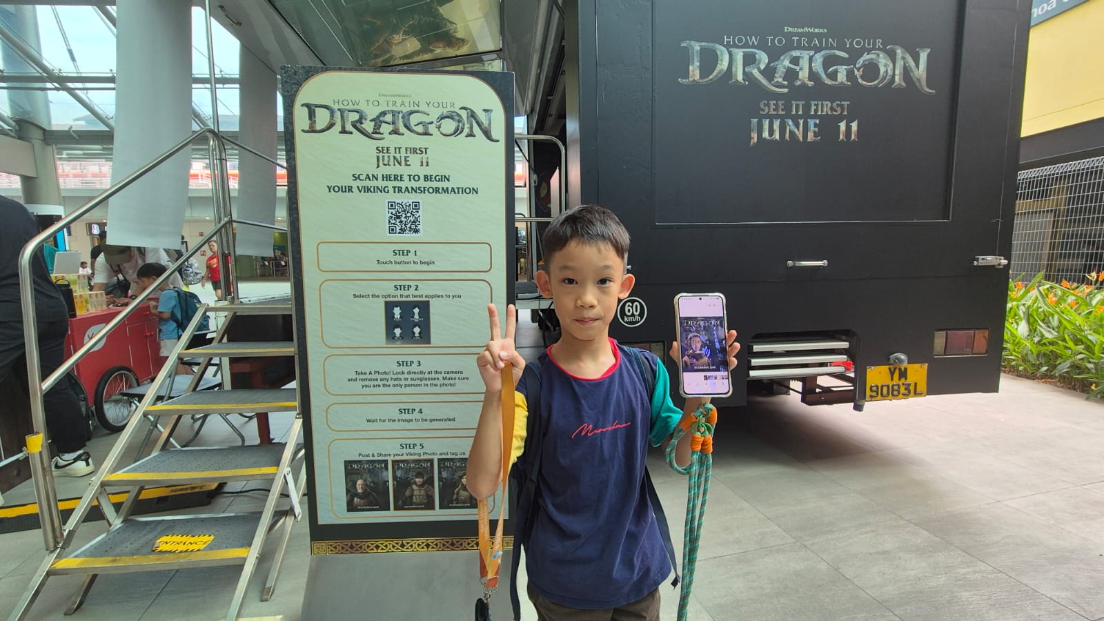 Singapore AI photo booth brand activation - How to Train you Dragon - Universal Pictures