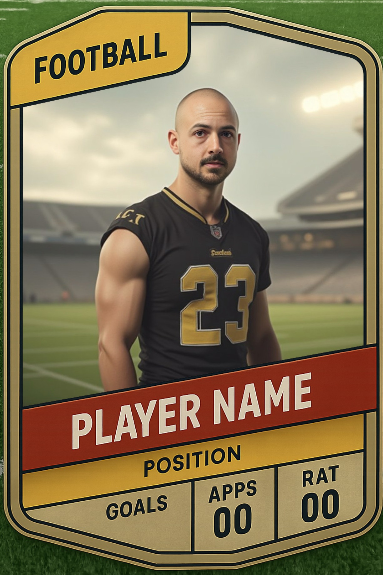 NFL player AI trading card