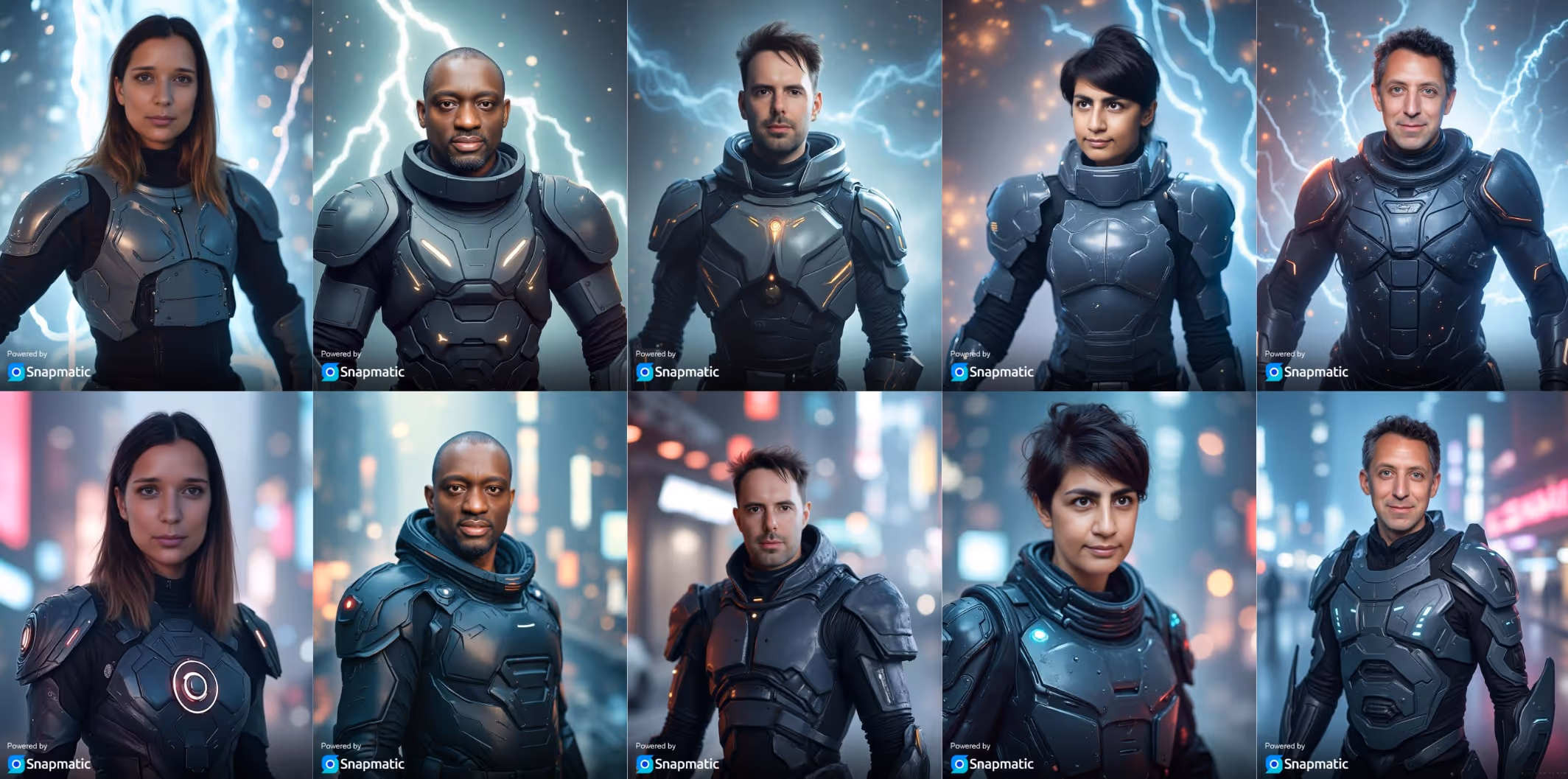 AI Photo Booth corporate heroes for events and tradshos in London, Orlando, Austin and Las Vegas