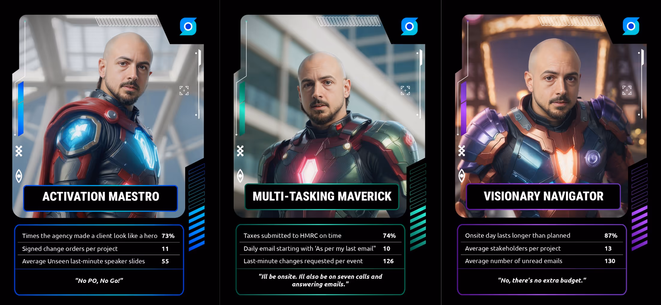 An AI Hero trading card brand activation in London and Las Vegas