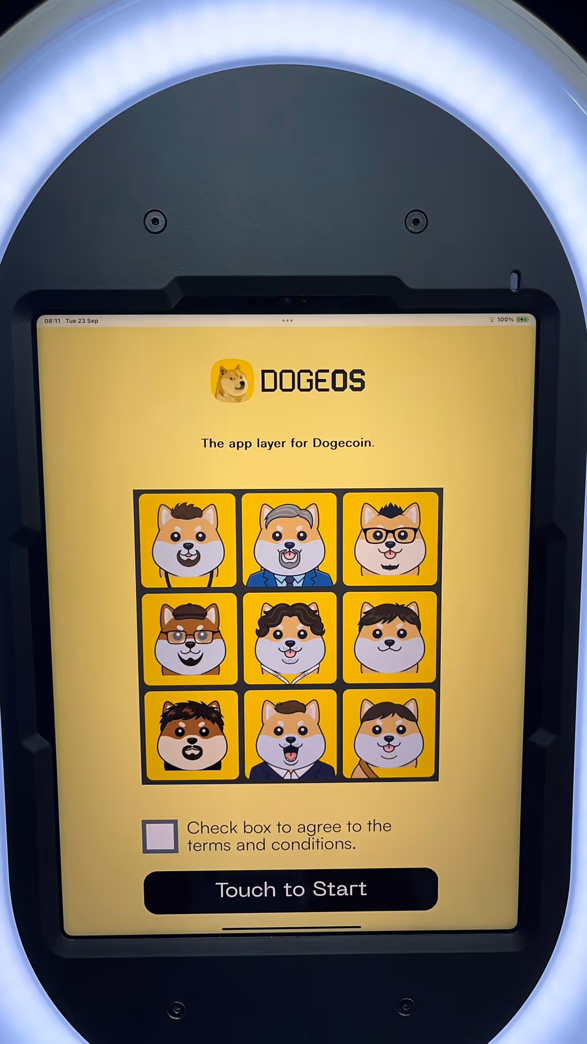 Custom branded AI avatar generation for crypto and tech brand marketing DogeOS AI Photo booth