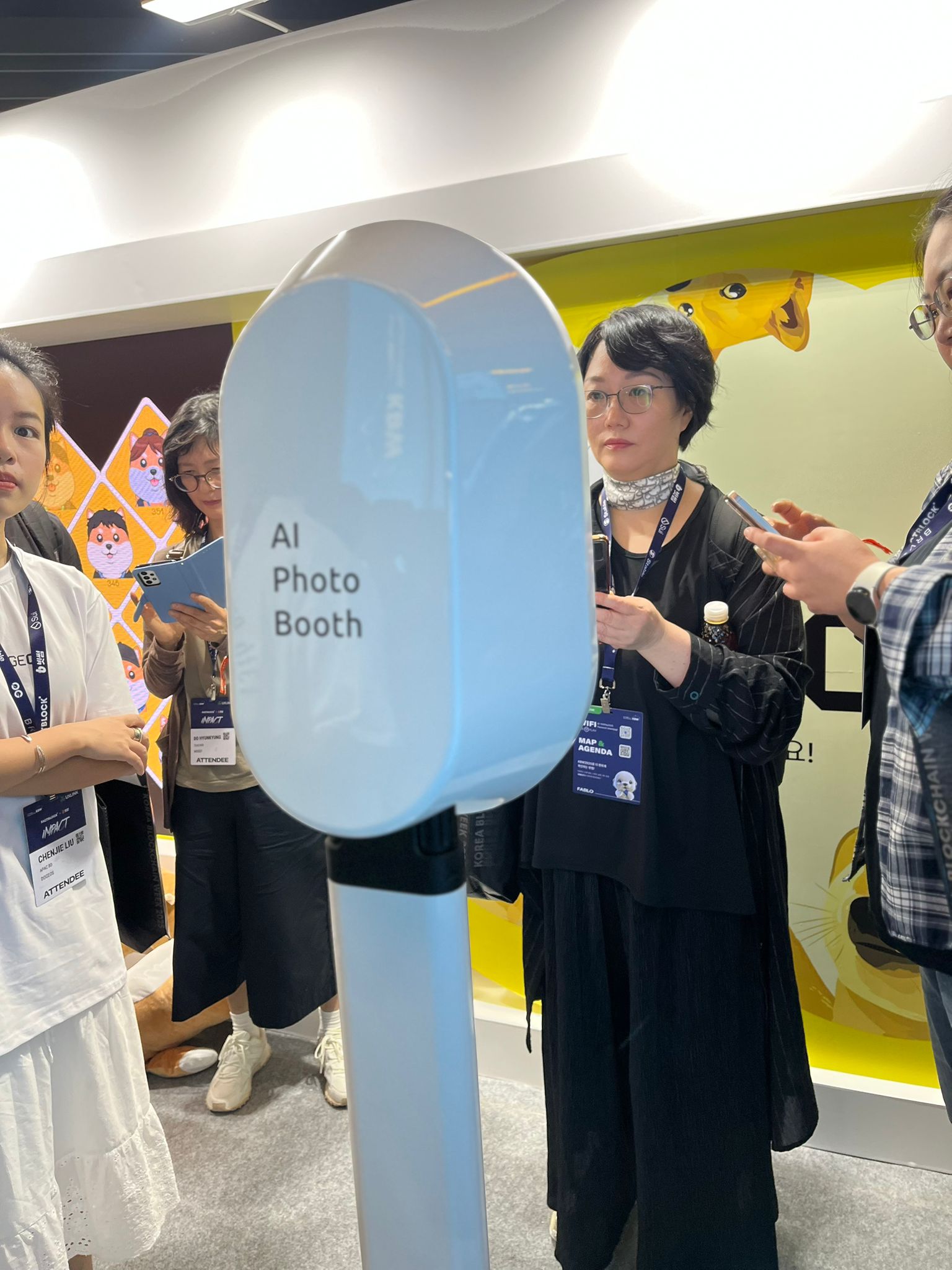 AI Photo Booth onsite in Korea at Korean Blockchain Week