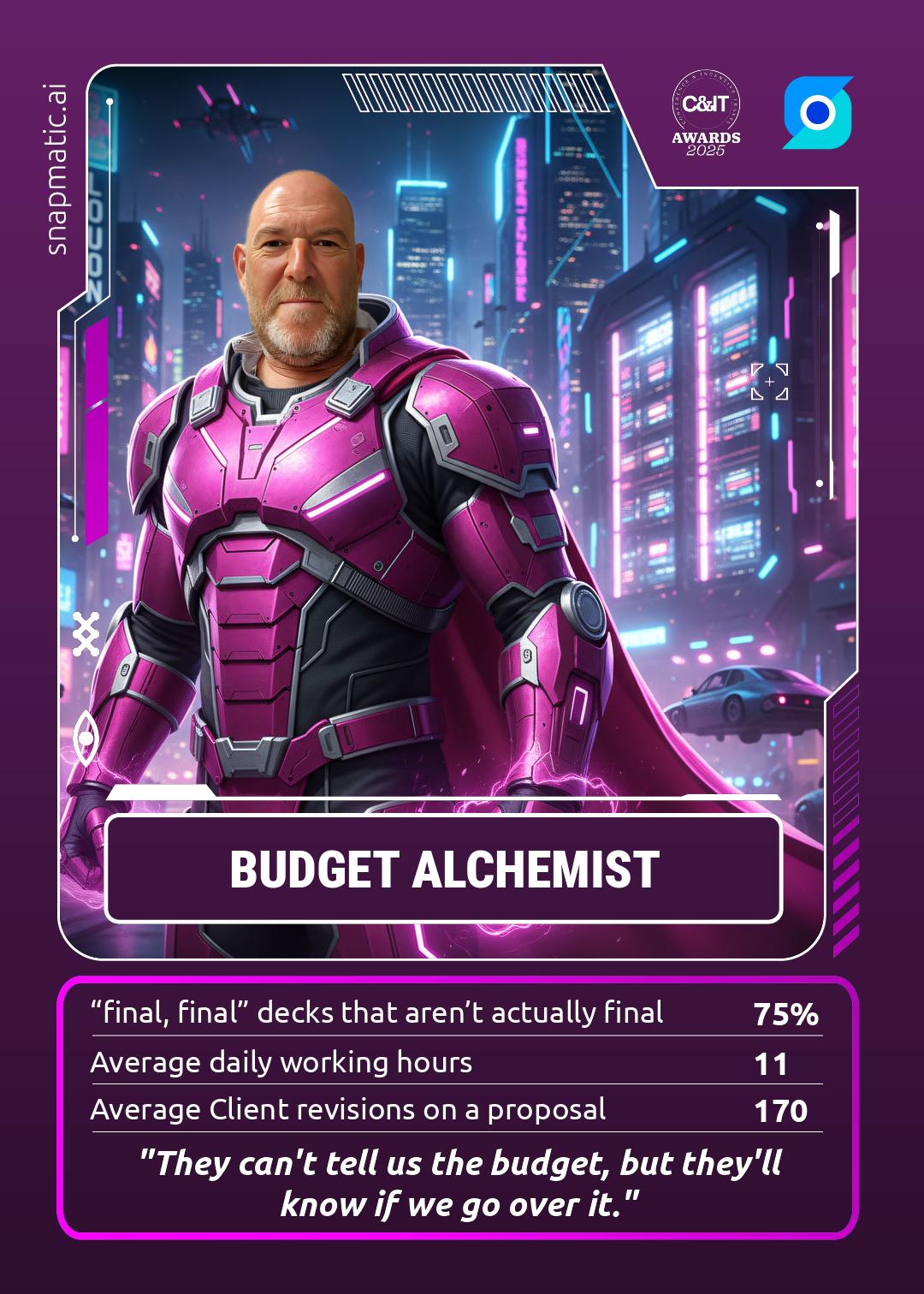 AI Trading cards for C&IT awards 2025