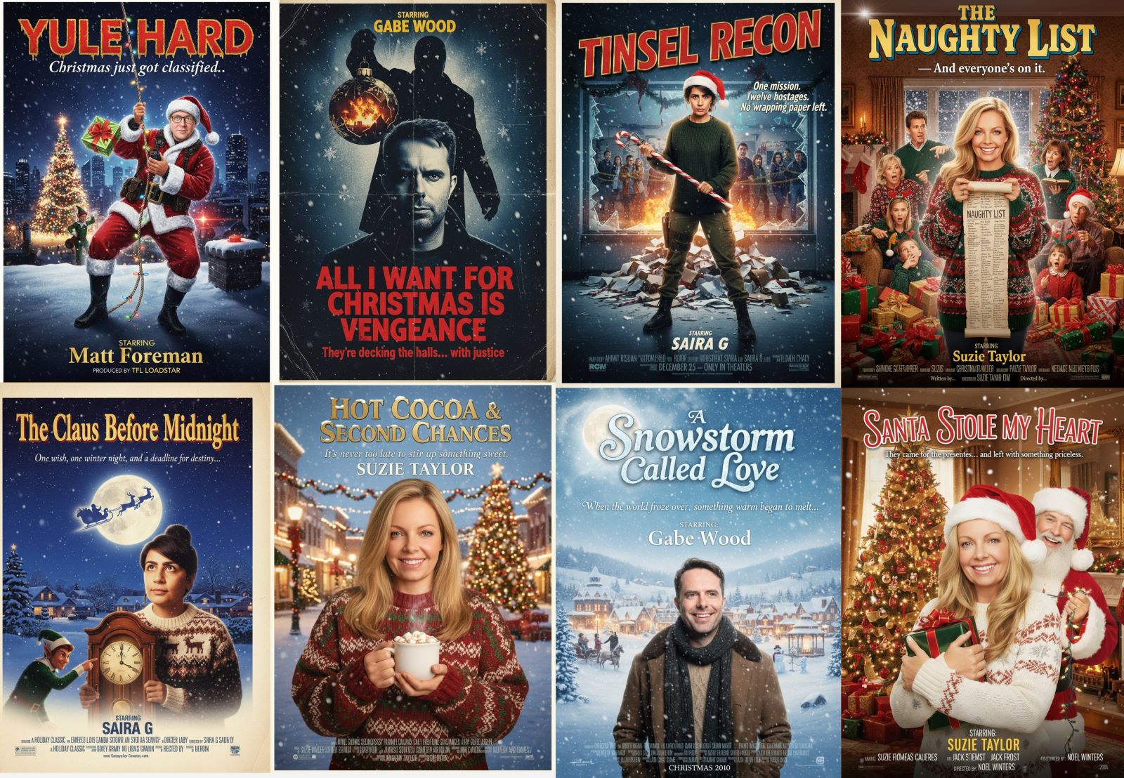 Christmas AI movie poster Photo booth