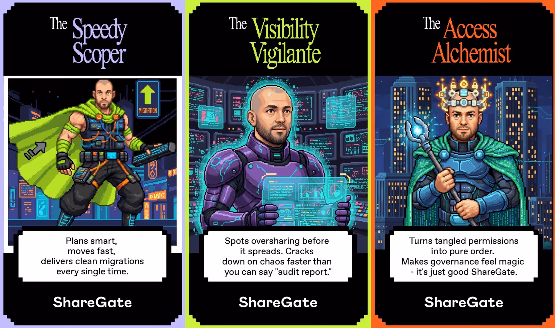 AI Video Booth generated superhero character for ShareGate brand activation at Microsoft Ignite San Francisco USA