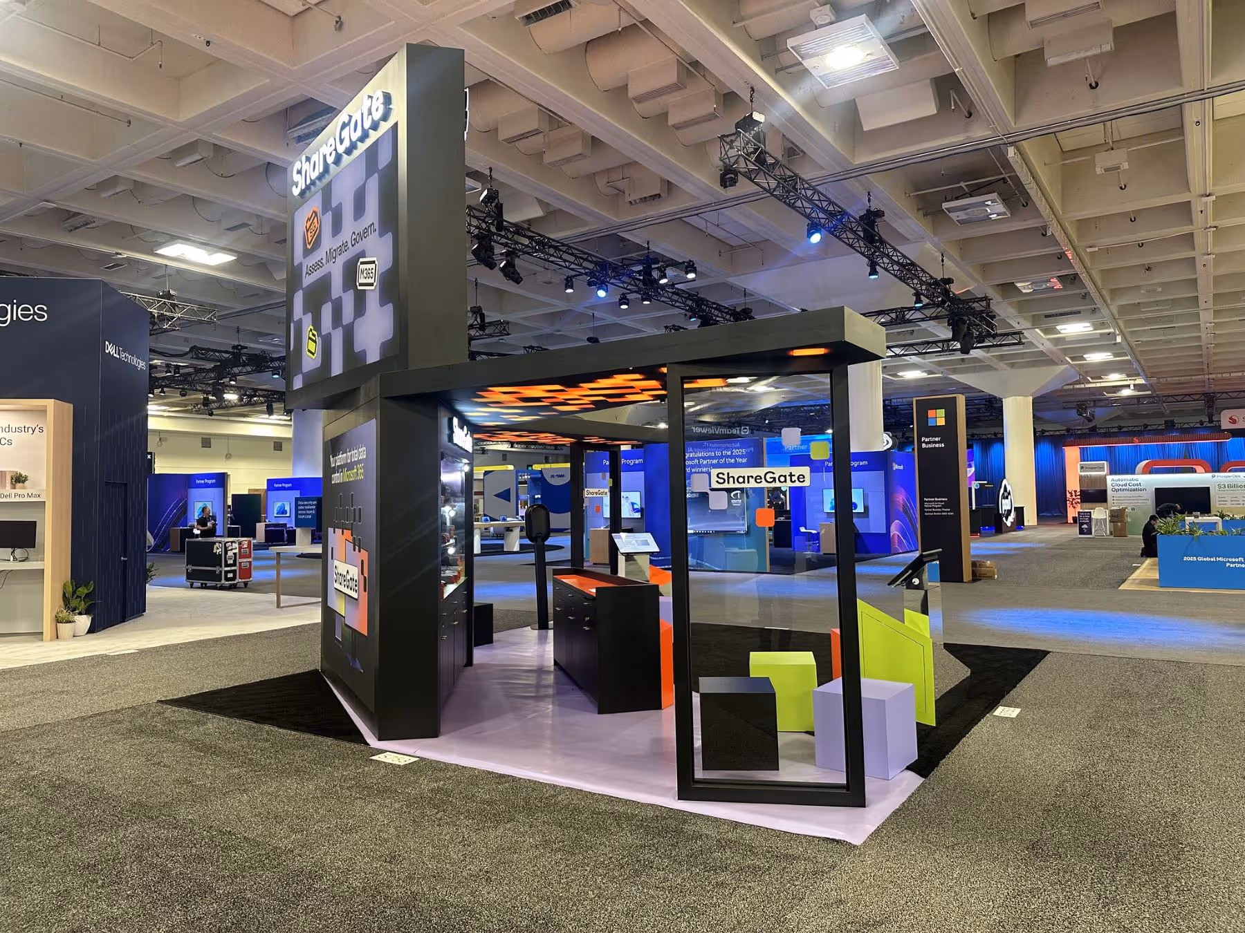 High-quality AI video portrait generated instantly at trade show booth in San Francisco