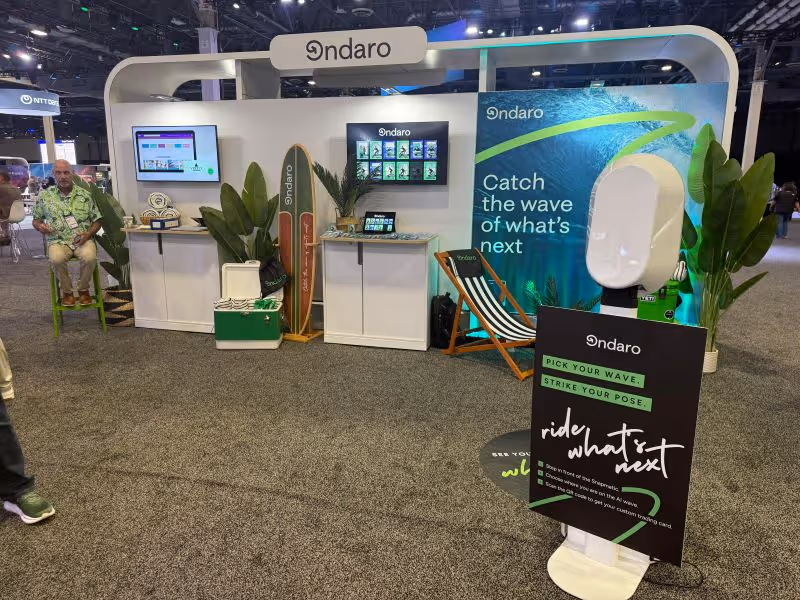 AI Trading card brand activation at Las Vegas Tradeshow