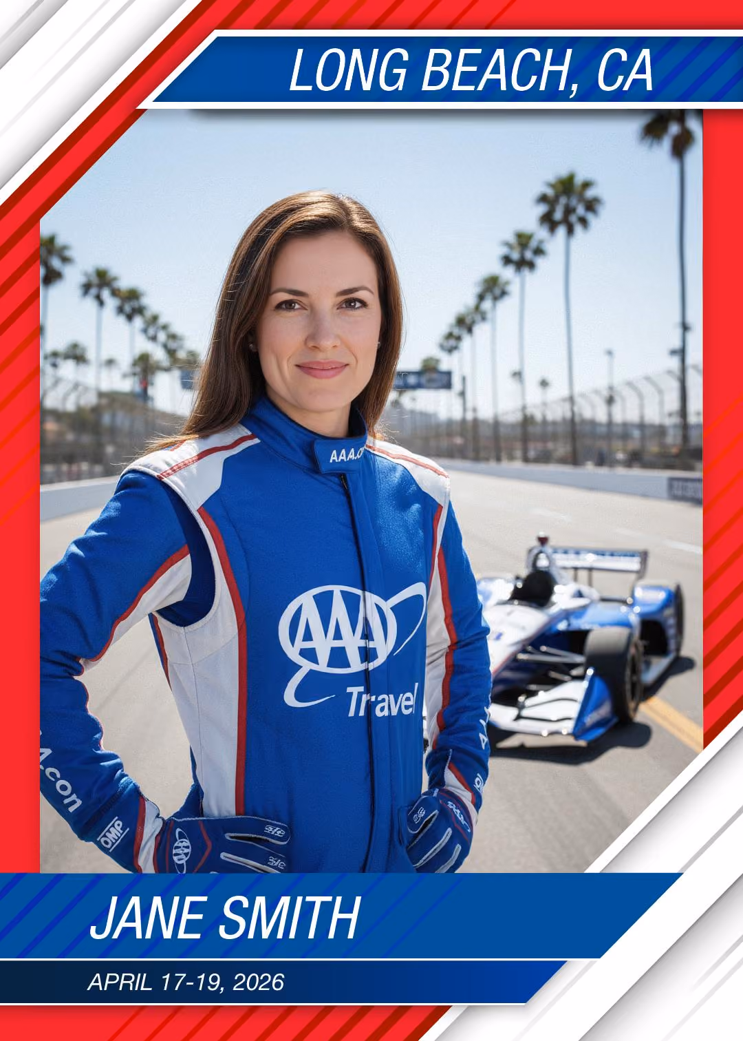 AAA IndyCar Trading card for brand activations