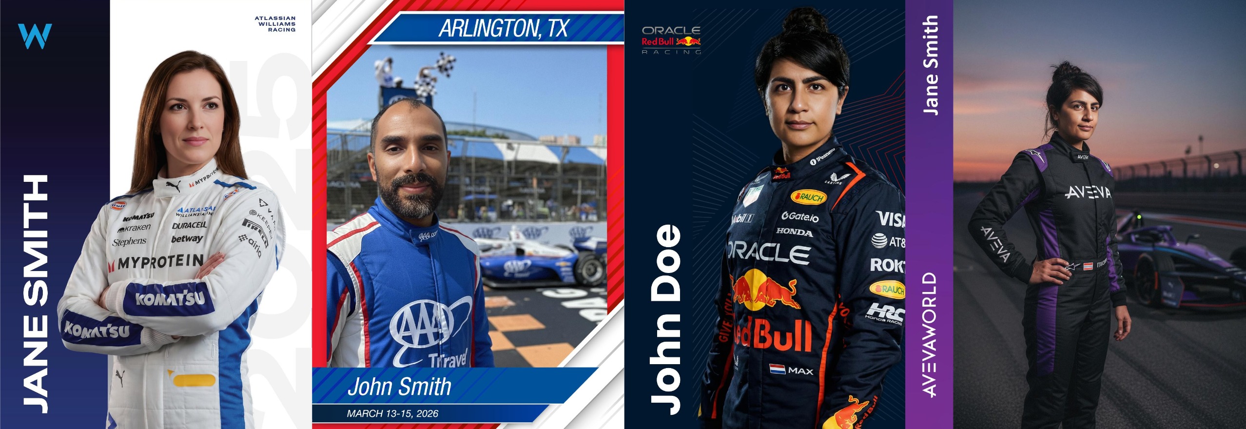 Motorsport driver cards