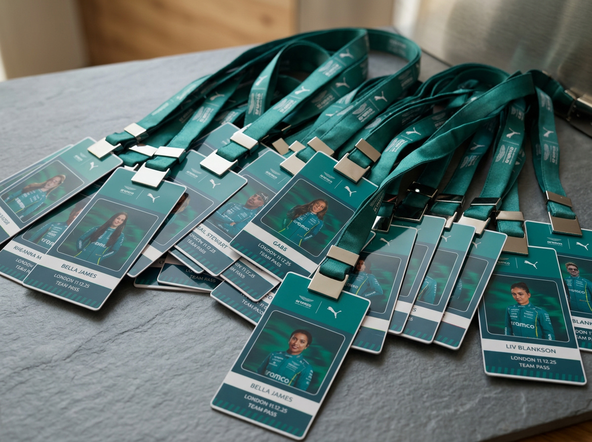 AI generated Uniform paddock pass brand activation for Aston Martin