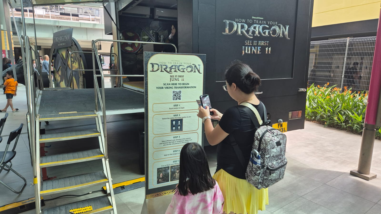 Singapore AI photo booth brand activation - How to Train Your Dragon - Universal Pictures