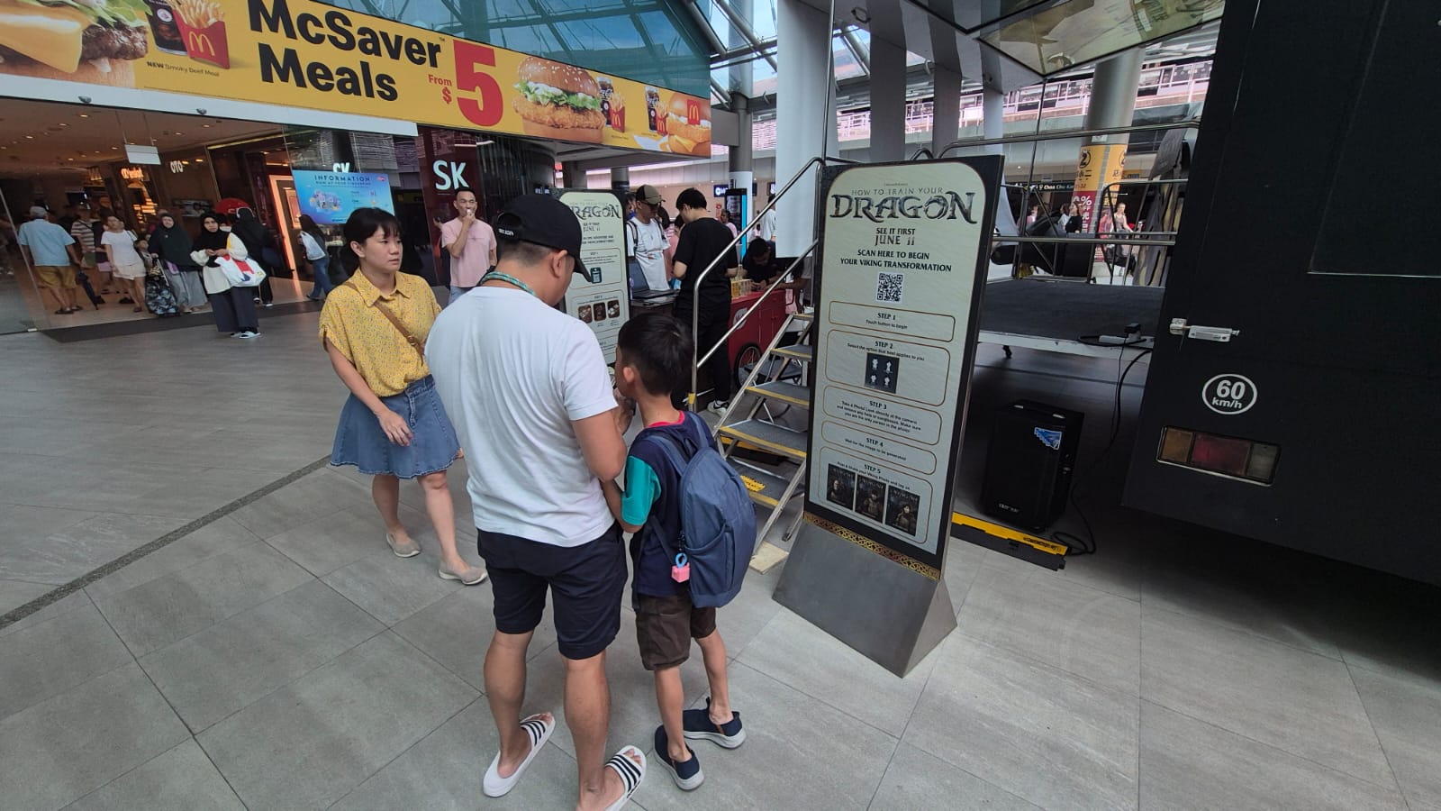 Family-friendly AI photo activation for cinema lobby and shopping mall engagement