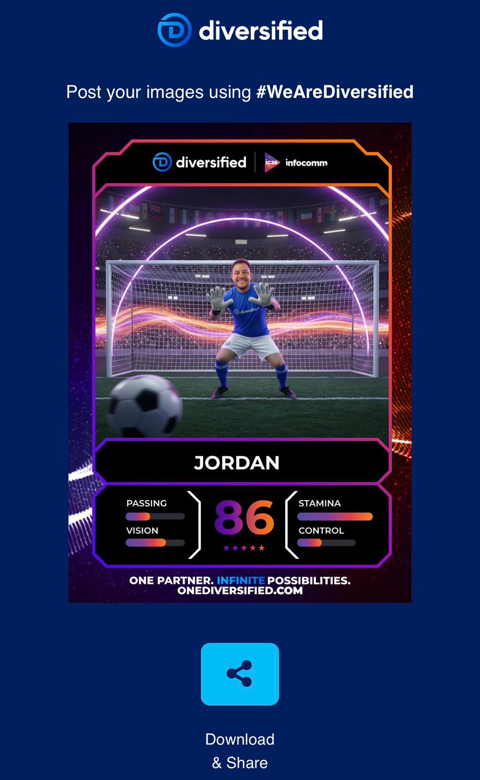 AI Trading card user interface 