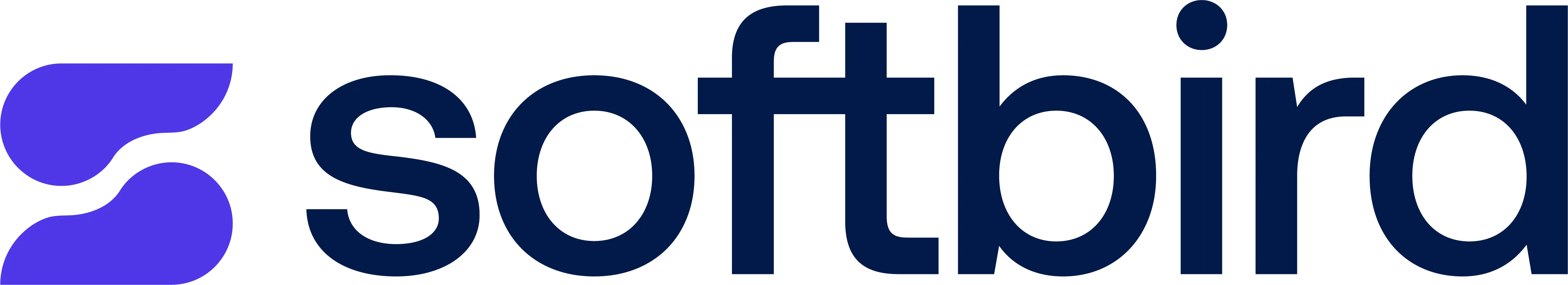 Softbird company logo with stylized blue S icon.