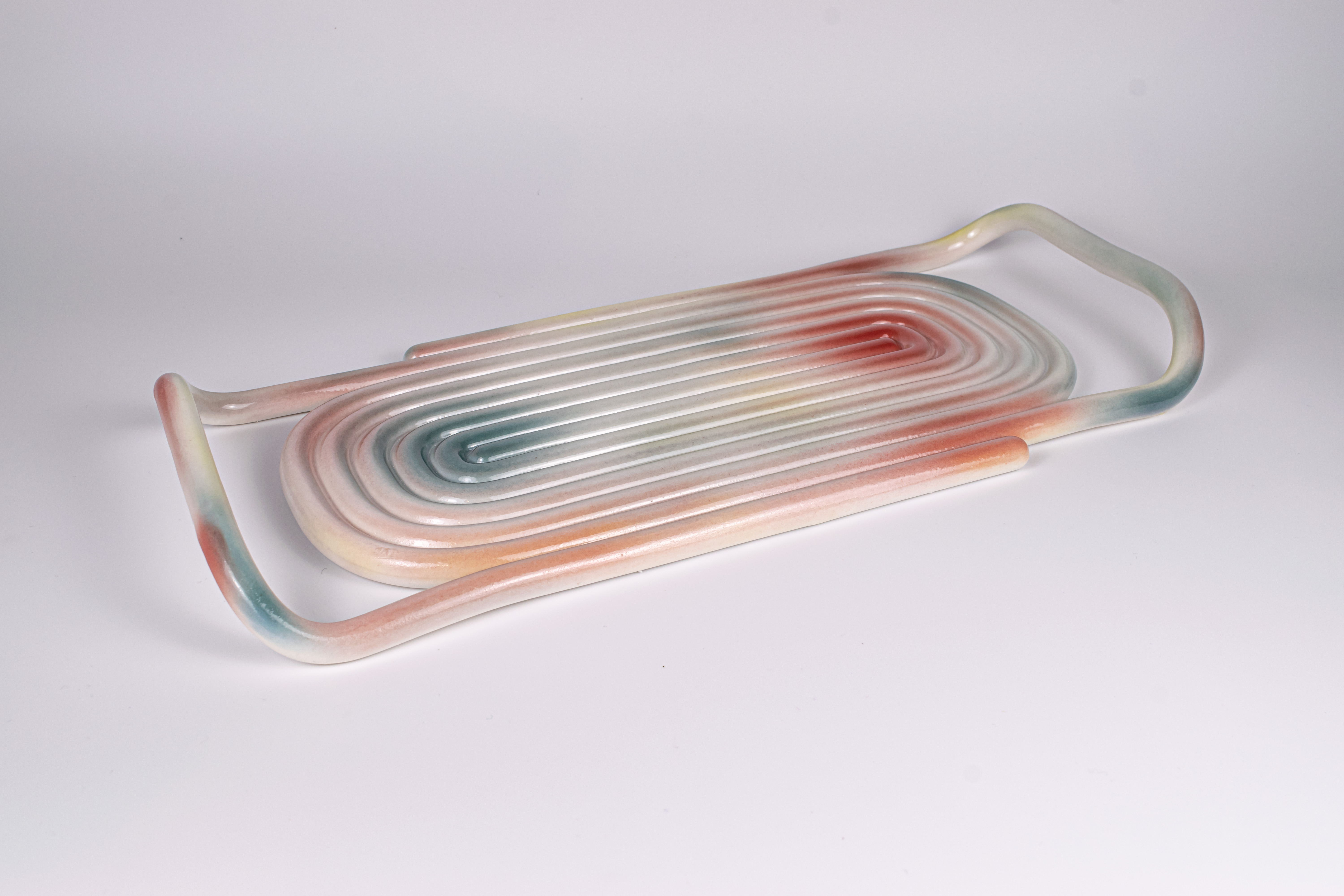 Dual tray （with handle/ rainbow color）