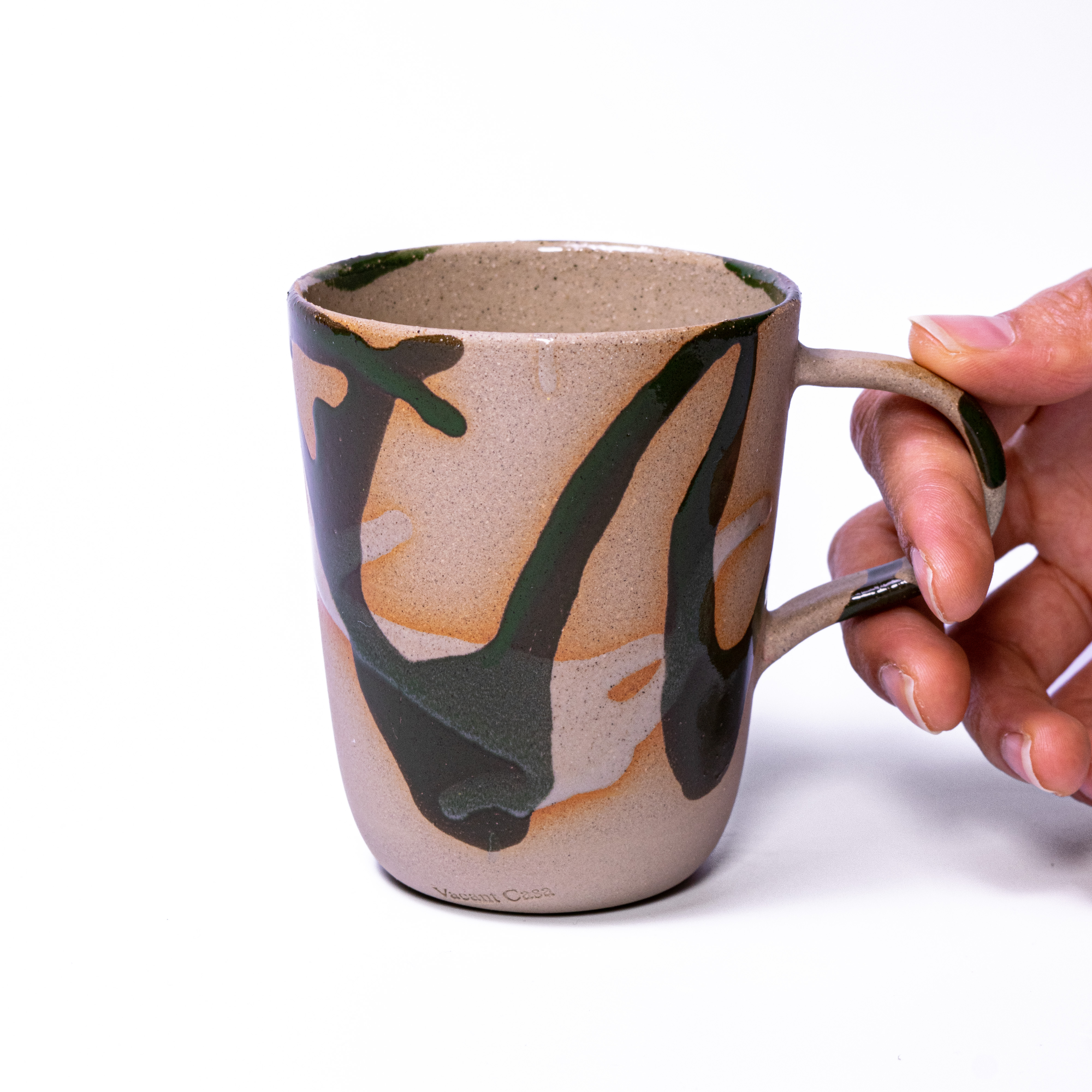 flow cup Stoneware with hand