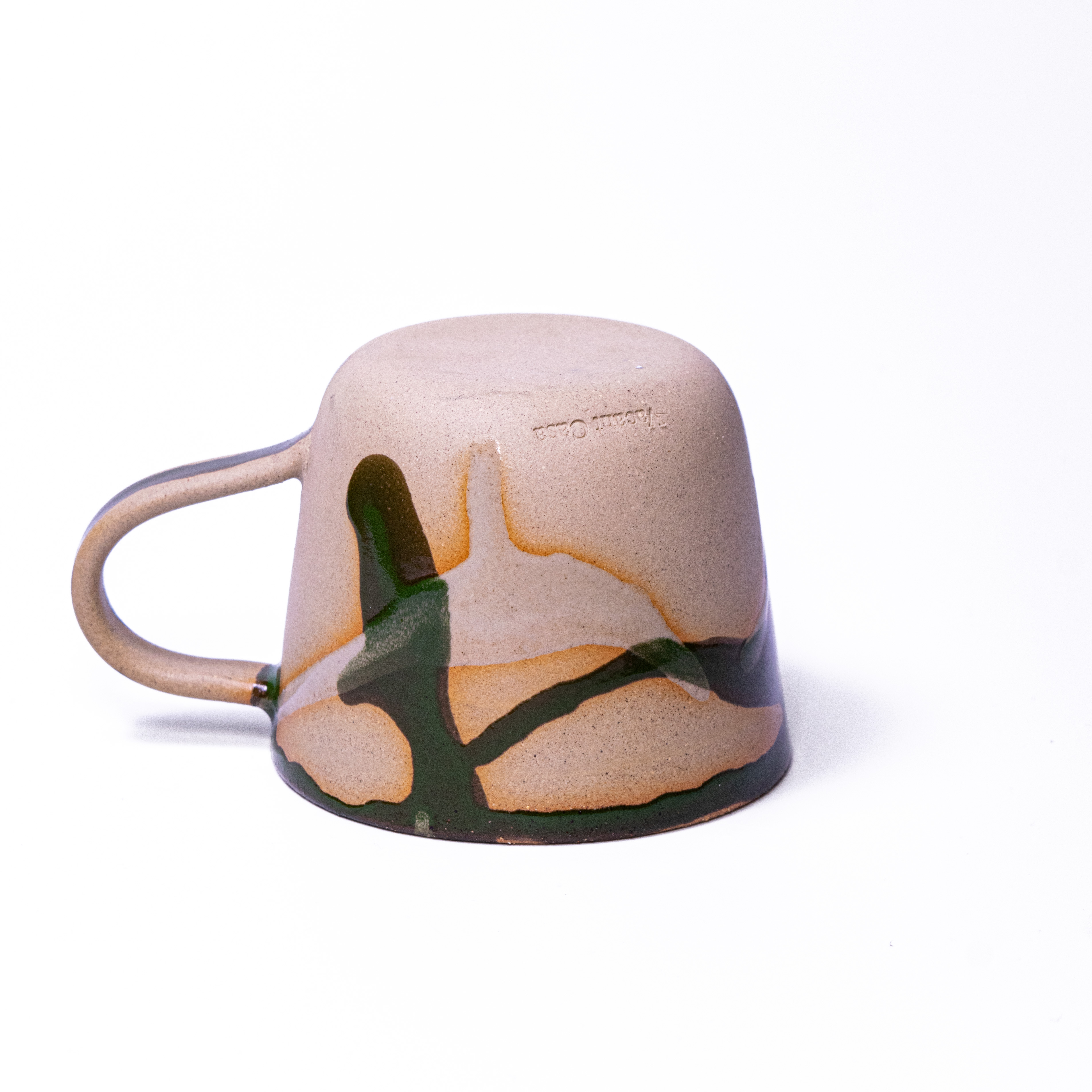 flow cup Stoneware with hand #2