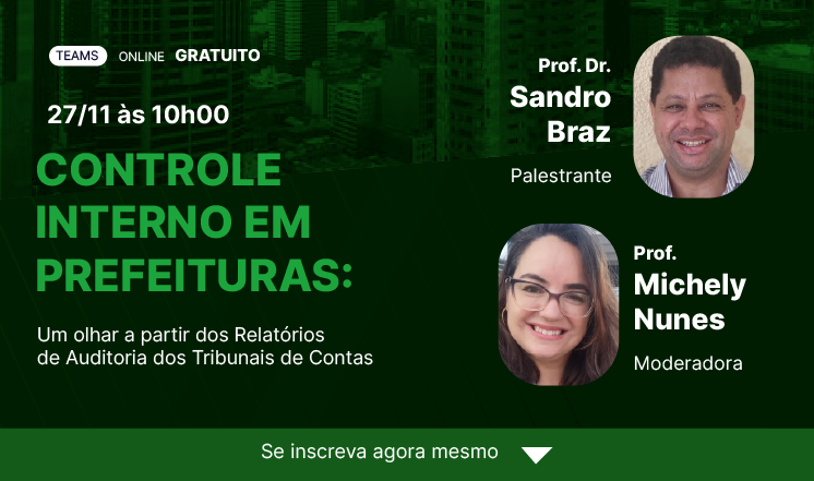 Controle Interno em Prefeituras é tema de curso sobre boas práticas e lições dos Tribunais de Contas