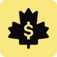 Maple leaf Canadian dollars icon
