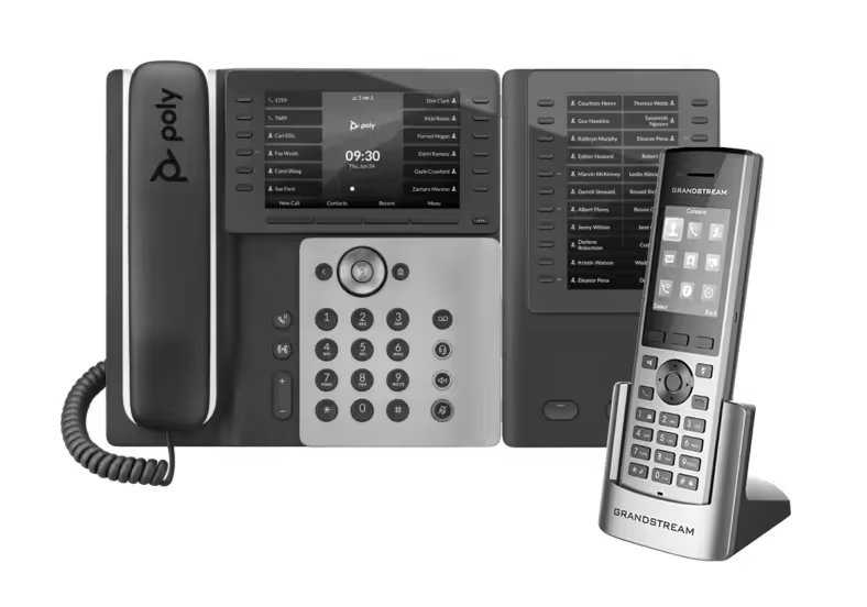 Desk and cordless phone