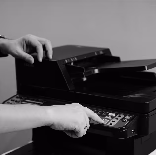 Person using a legacy machine