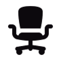 Desk chair icon