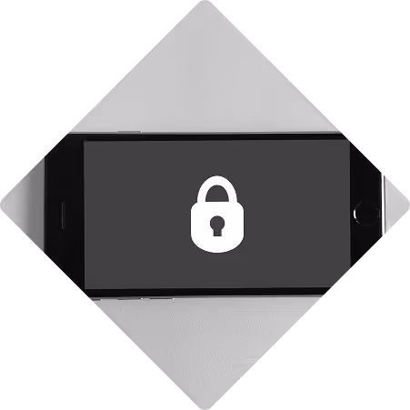 Security logo on a mobile phone