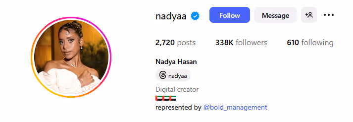 nadyaaBio:Emirati fashion blogger and influencer