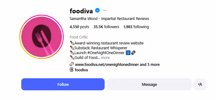 Samantha, known for her popular account and website FooDiva, food bloggers dubai
