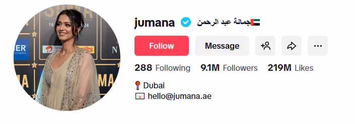 Jumana Abdu Rahman, better known as Jumana Khan, is one of the most prominent Dubai's fashion influencers