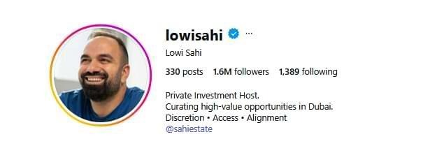 Lowi Sahi Director, photographer, and storyteller from Dubai.