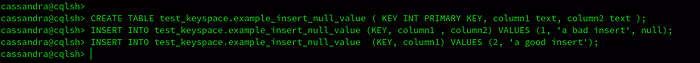 Insert that create null value and insert that doesn’t