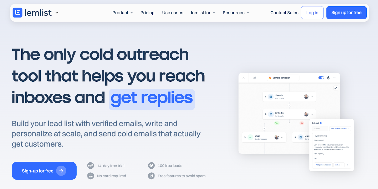 Lemlist AI lead generation tool‍